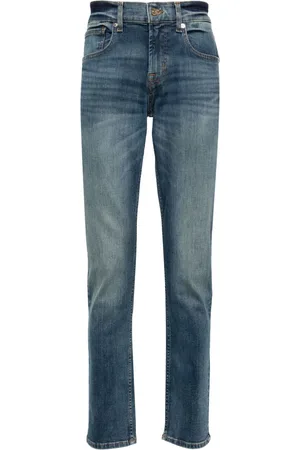 7 for all Mankind Slimmy mid-rise tapered jeans