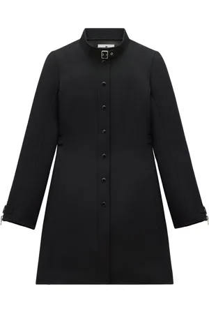 Courrèges Buckle-strap twill coat