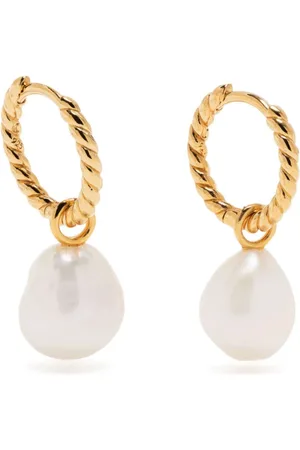 Missoma Pearl drop hoop earrings