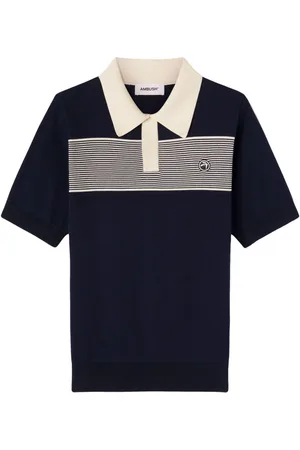 AMBUSH Emblem striped polo shirt