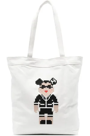 MOSTLY HEARD RARELY SEEN Double C cotton tote bag
