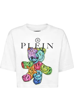 Philipp Plein Graphic-print cotton cropped t-shirt