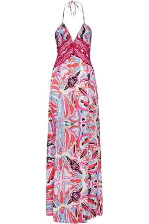 Philipp Plein Abstract-print V-neck maxi dress