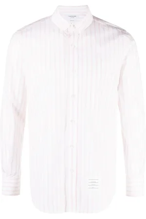 Thom Browne Striped long-sleeve cotton shirt