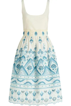 Etro Broderie anglaise flared dress