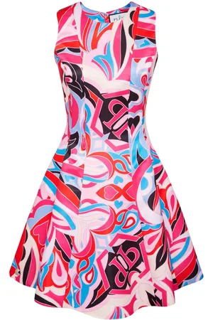 Philipp Plein Colorful Circus flared dress