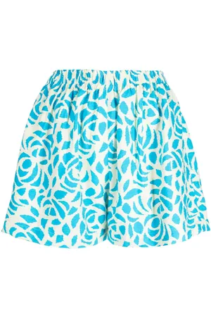 Bambah Camelia floral-print linen shorts