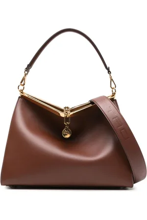 Etro Large Vela leather shoulder bag