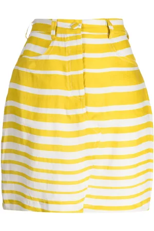 Bambah Sicily striped linen mini skirt
