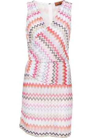 Missoni Zigzag-woven draped-detail dress