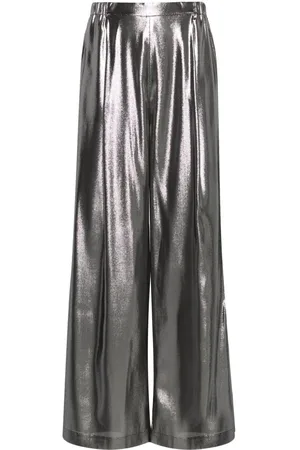CARINE GILSON Wide-leg lurex pyjama trousers