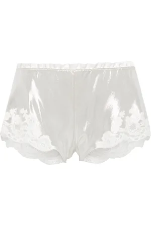 CARINE GILSON Lace-trim lurex pyjama shorts
