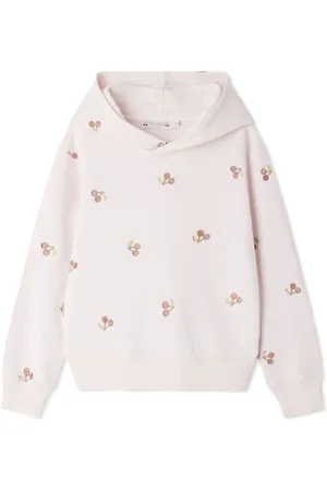BONPOINT Tita cherry-embroidered cotton hoodie