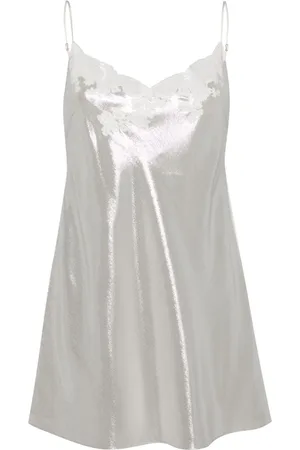 CARINE GILSON Lace-detailing lurex nightdress