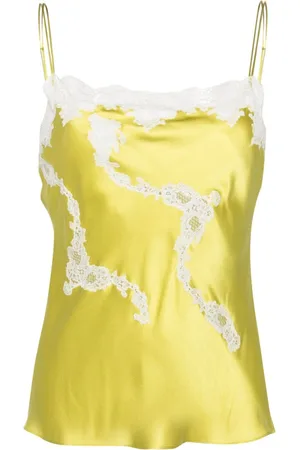 CARINE GILSON Lace-detail silk camisole