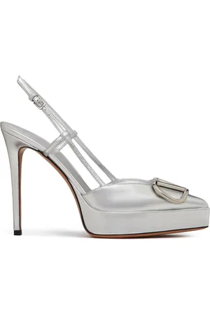 VALENTINO GARAVANI VLogo metallic leather pumps