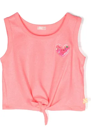 Billieblush Heart-appliqué knot-detail tank top