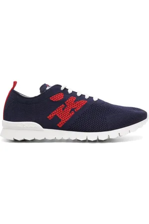 Kiton Logo-jacquard mesh sneakers