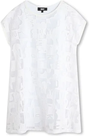 DKNY Logo-jacquard sleeveless dress