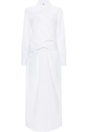 Fabiana Filippi Crossover-detail poplin shirtdress