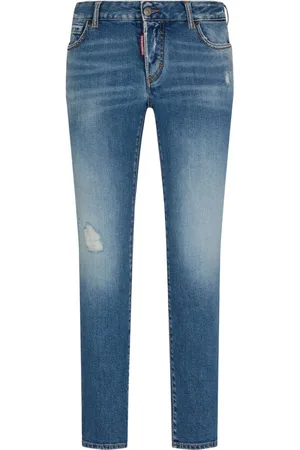 Dsquared2 Logo-patch cotton-blend tapered jeans