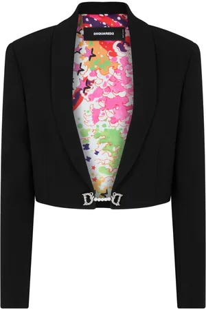 Dsquared2 Logo-plaque cropped blazer