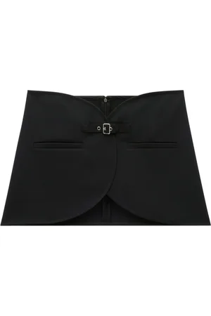 Courrèges Ellipse buckle-strap twill miniskirt