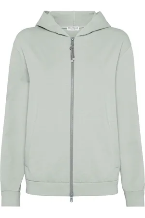 Brunello Cucinelli Stretch-cotton zip-up hoodie