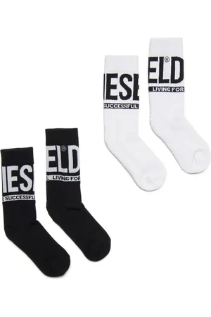 Diesel Intarsia knit-logo socks (pack of two)