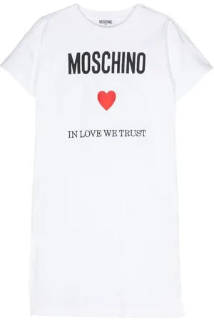 Moschino Logo-embroidered cotton dress