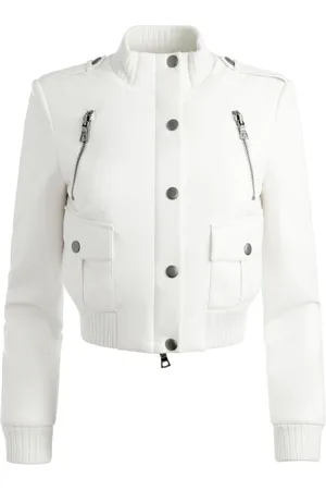 ALICE+OLIVIA Ria cropped faux-leather jacket