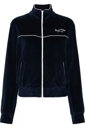 Sporty & Rich Velour zip-up jacket