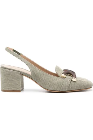 ROBERTO FESTA Ibiza denim slingback pumps