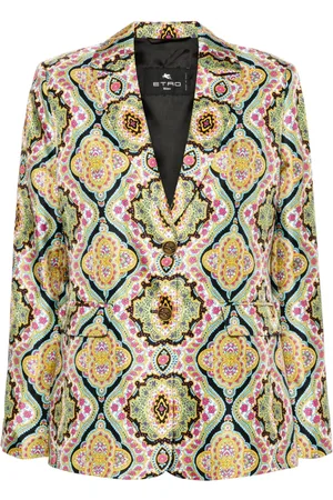 Etro Floral-print silk blazer