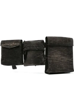 The Attico Logo-buckle denim belt bag