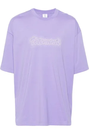 Vetements Stud-embellished cotton T-shirt