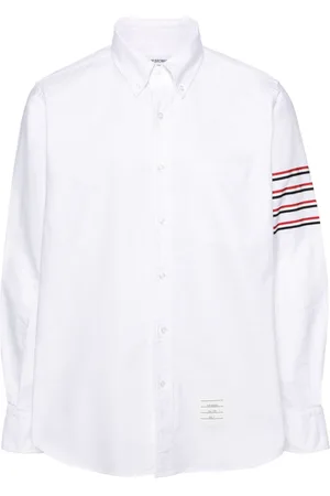 Thom Browne 4-Bar long-sleeve cotton shirt