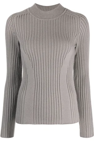 Calvin Klein Mock-neck ribbed-knit jumper