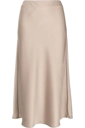 Calvin Klein High-waisted satin slip skirt