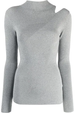 Calvin Klein Cut-out ribbed-knit top