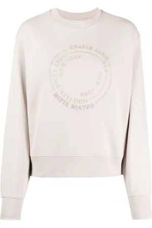 Calvin Klein Logo-embroidered cotton sweatshirt