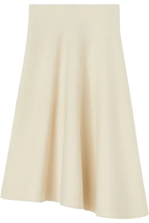 Jil Sander Fluted A-line wool skirt