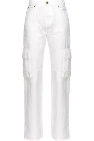 Pinko High-rise straight-leg cargo jeans