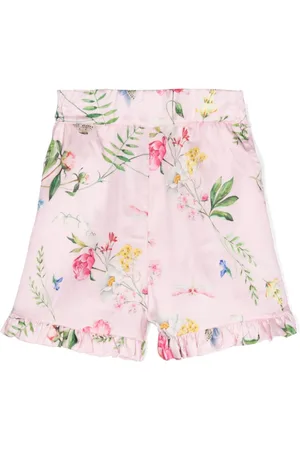 MONNALISA Floral-print ruffled shorts