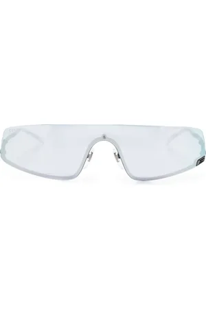 Gucci Square-G-motif shield-frame sunglasses