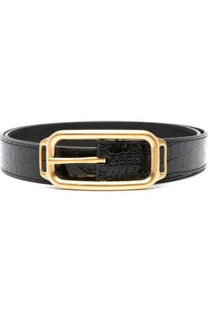 Tom Ford Crocodile-effect leather belt
