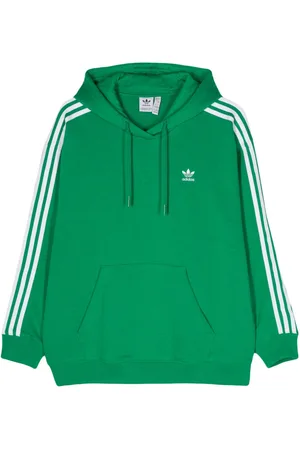 adidas Logo-embroidered drop shoulder hoodie