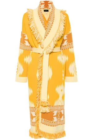 Alanui Icon-jacquard virgin wool cardi-coat