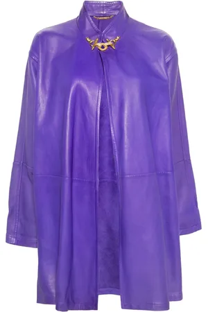 Gianfranco Ferré 1980s open-front leather coat