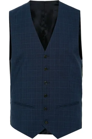 Fursac Prince-of-Wales-check wool waistcoat